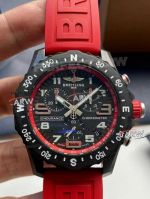 Clone Breitling Endurance Pro Black Face Red Rubber Strap Swiss Quartz Watch